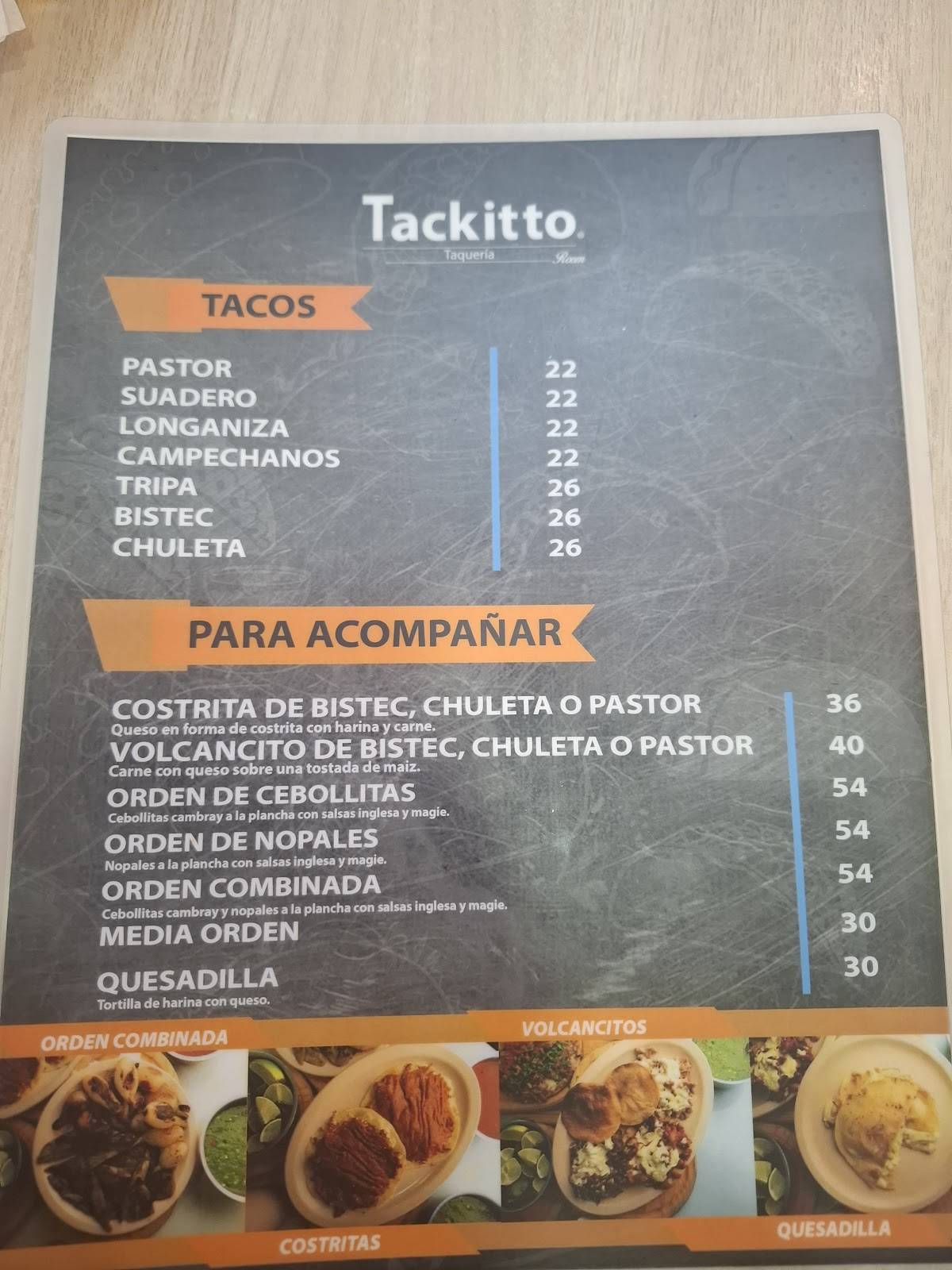 Tackitto Toluca меню