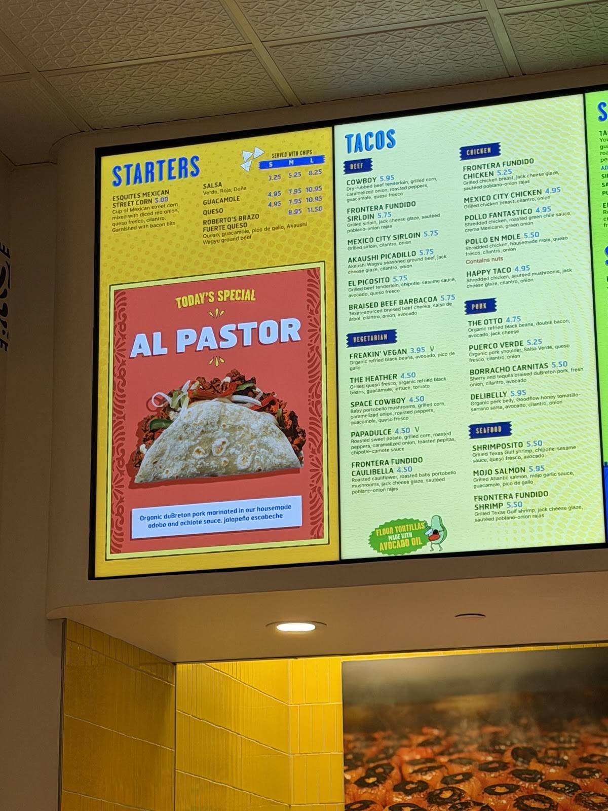 Tacodeli меню