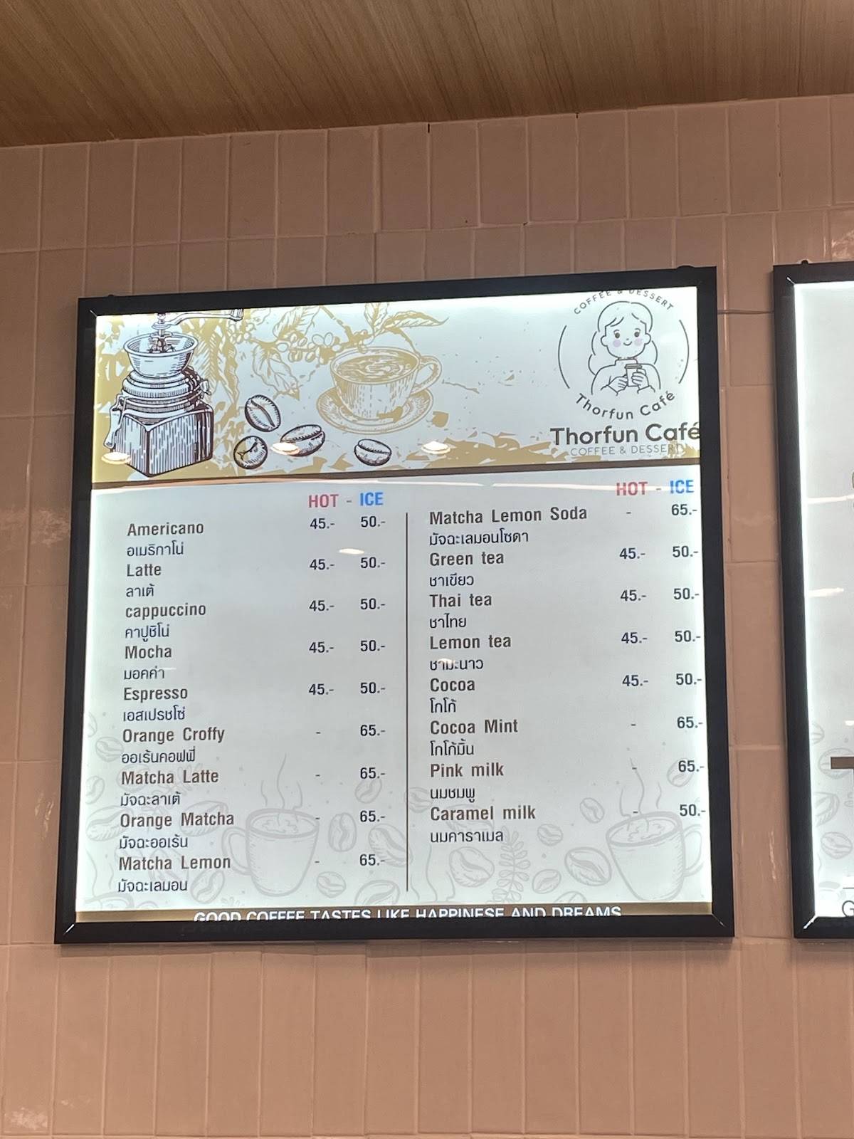 Thorfun’cafe меню