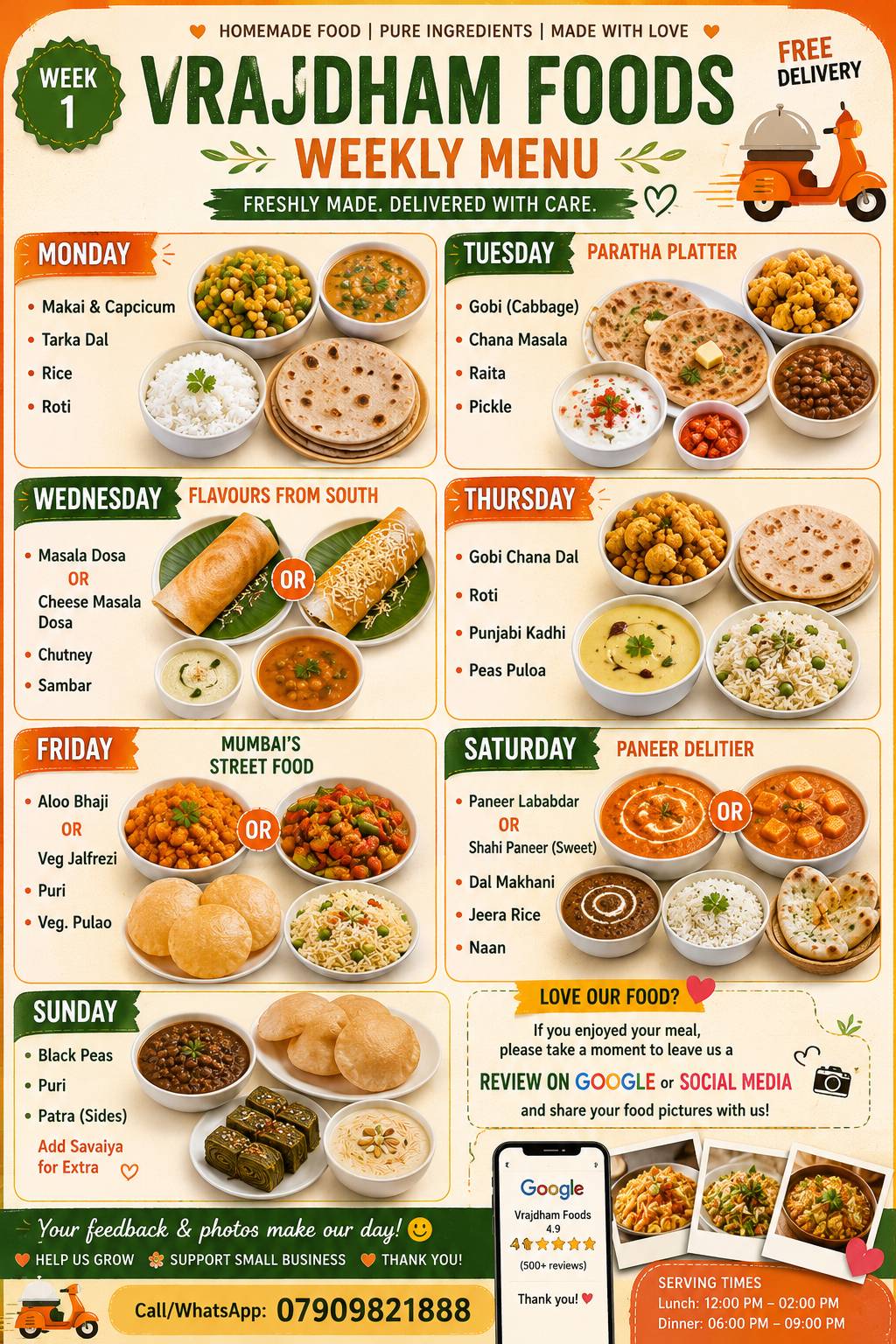 Vrajdham Foods меню