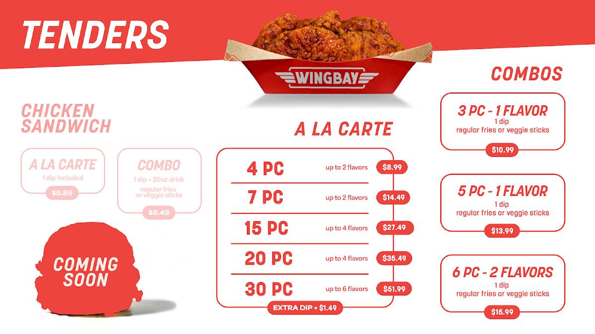 Wingbay меню