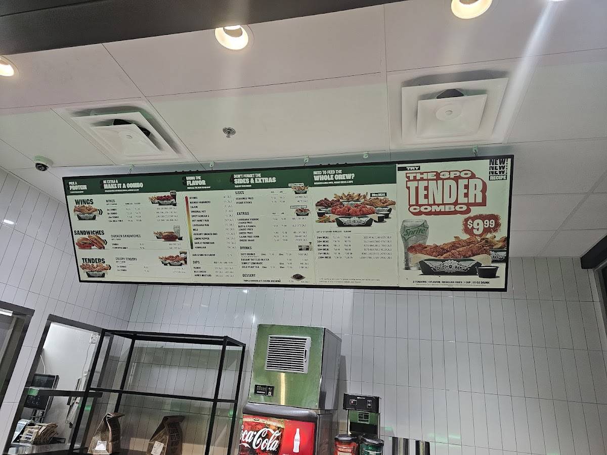 Wingstop меню