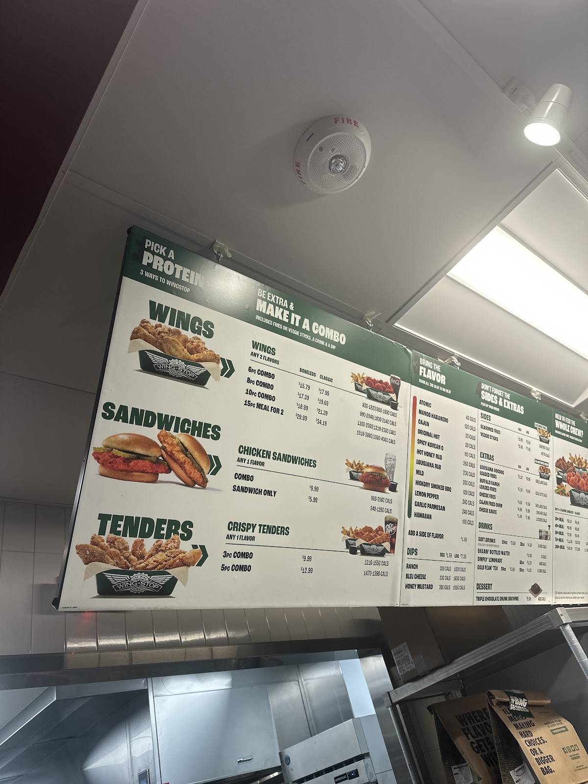 Wingstop меню