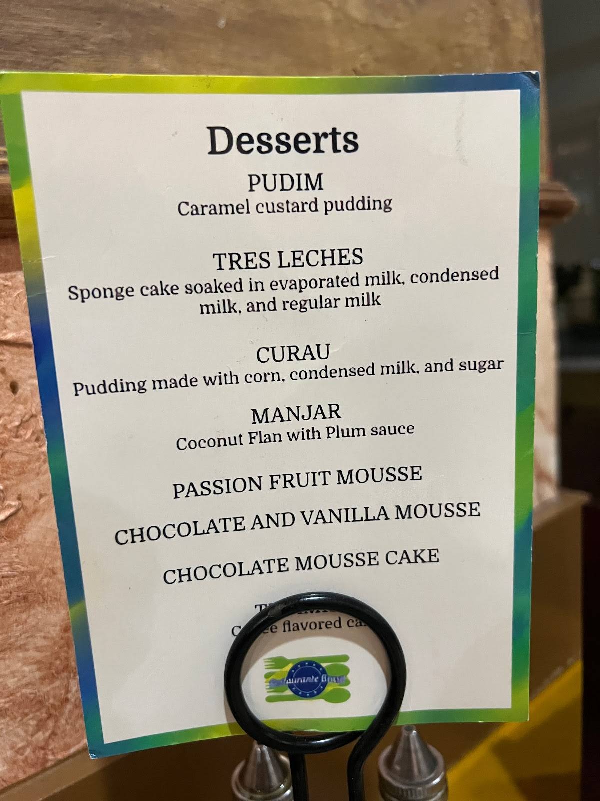 Restaurante Brasil меню