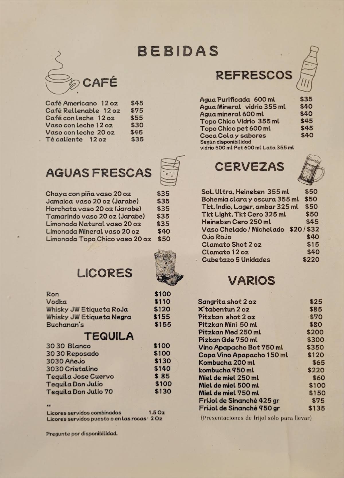 Restaurante Tres Reyes меню