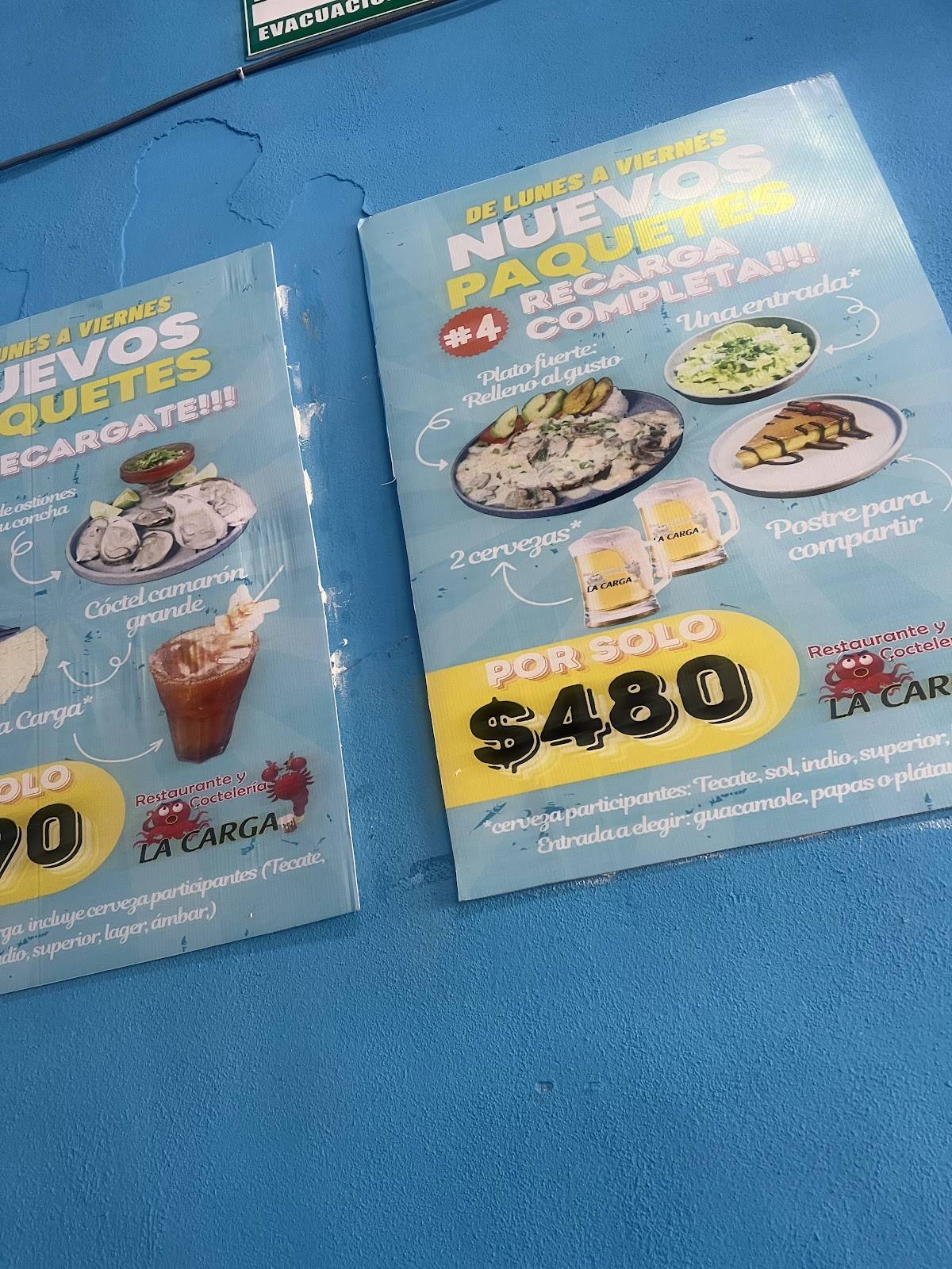 Restaurante la carga меню