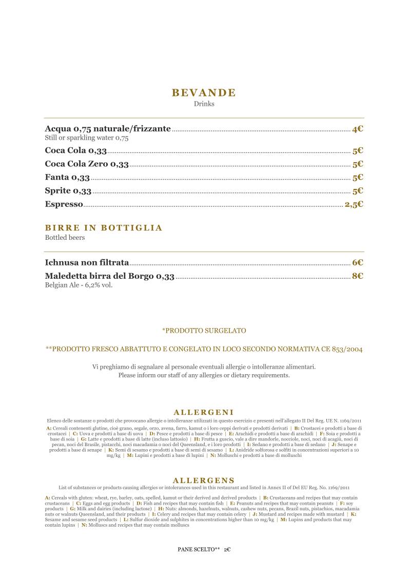 Ristorante-Pizzeria "Al Grappolo D’Oro dal 1950" меню