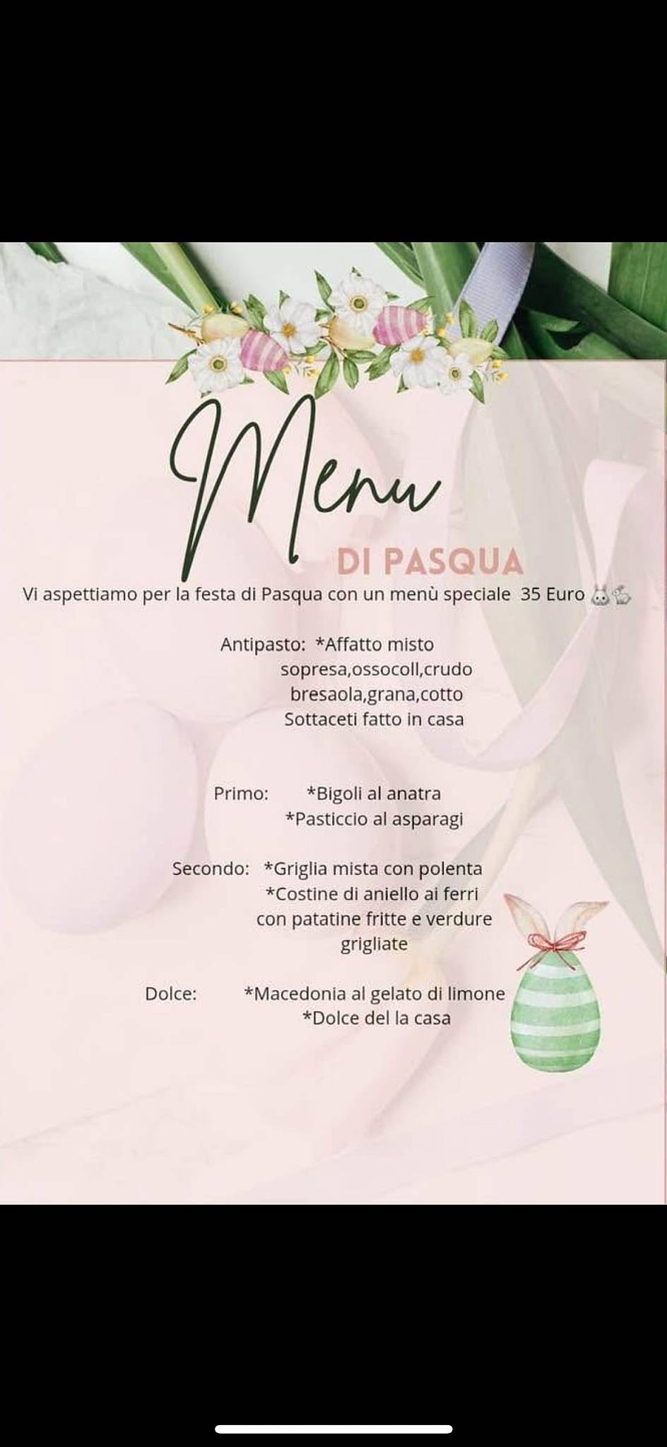 Ristorante Albergo Trattoria Al Ristoro меню