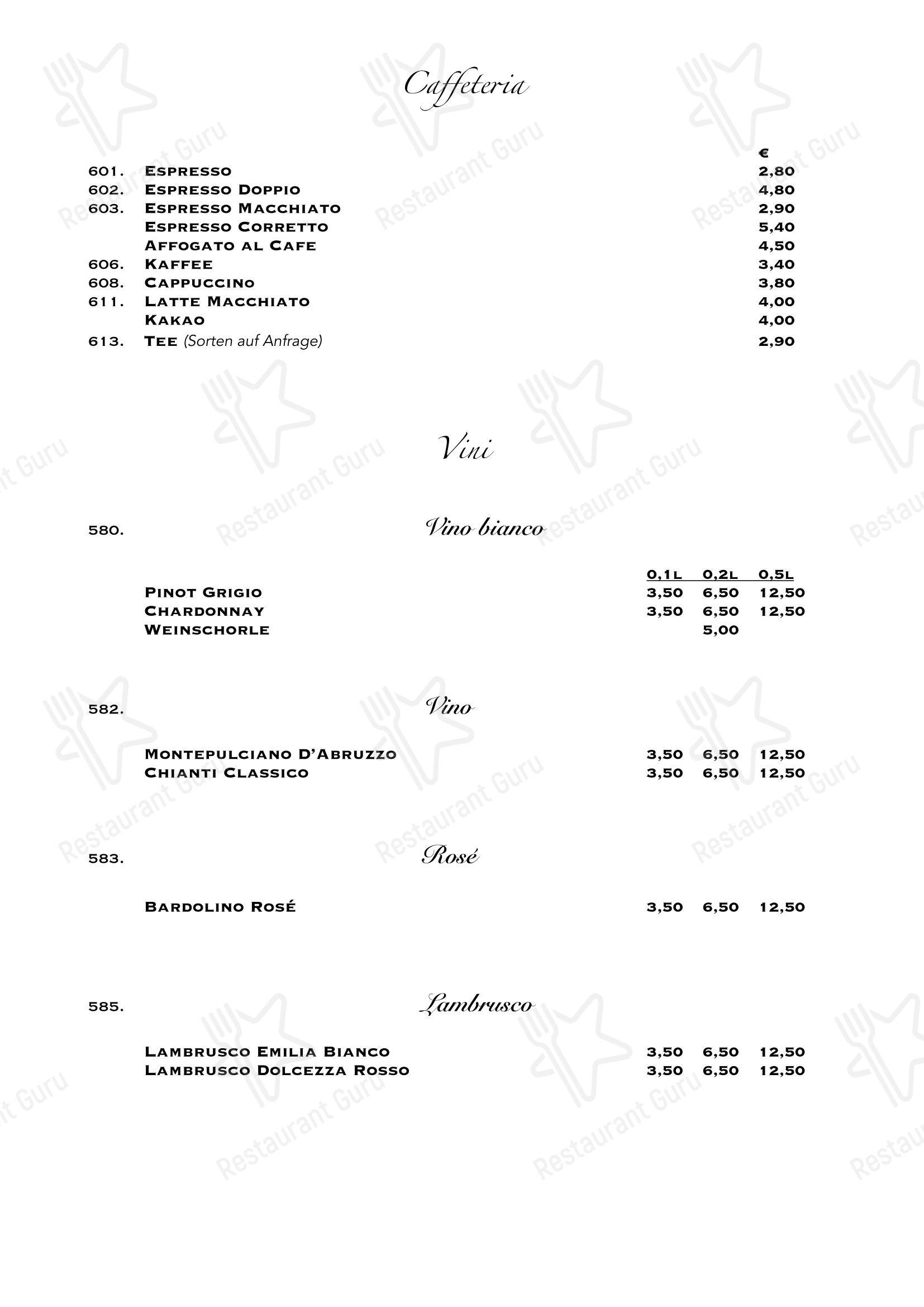 Меню ресторана Ristorante Antica Roma