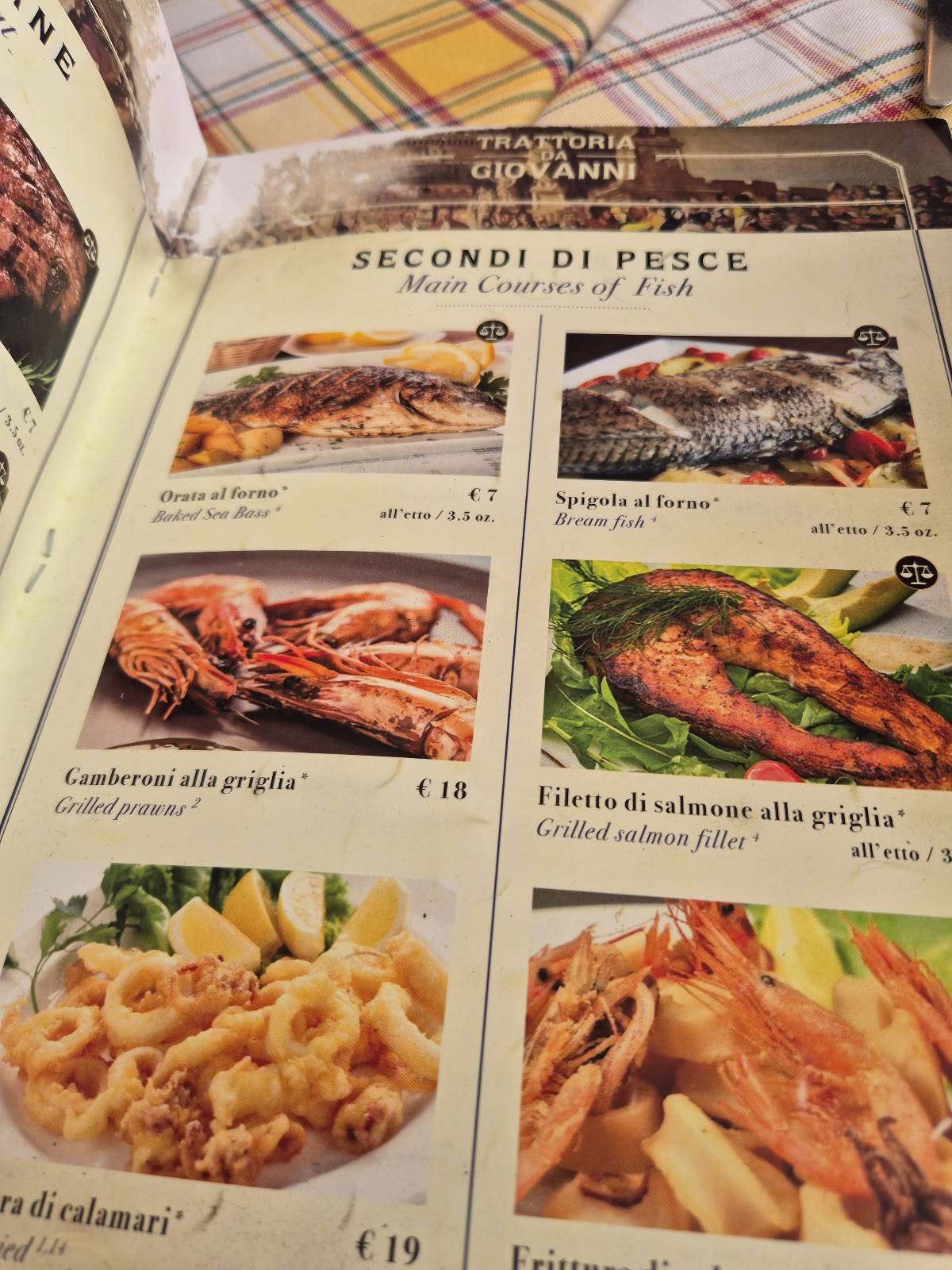 Ristorante Giovanni меню