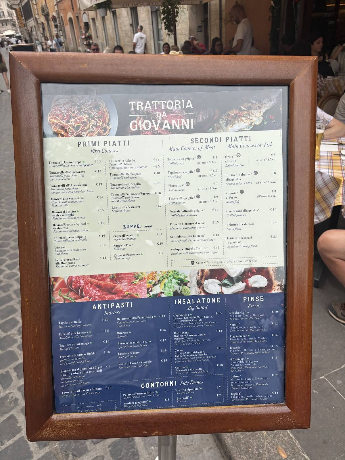 Ristorante Giovanni меню