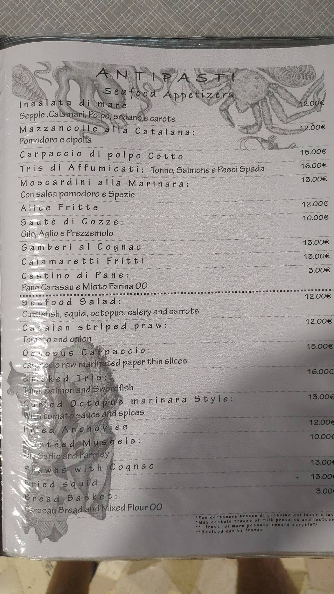 Ristorante Shardana меню