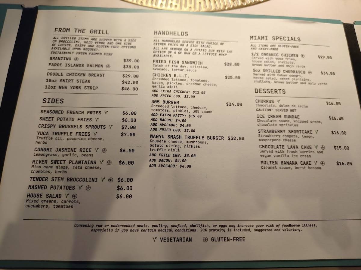 Riverview Bar and Grill меню