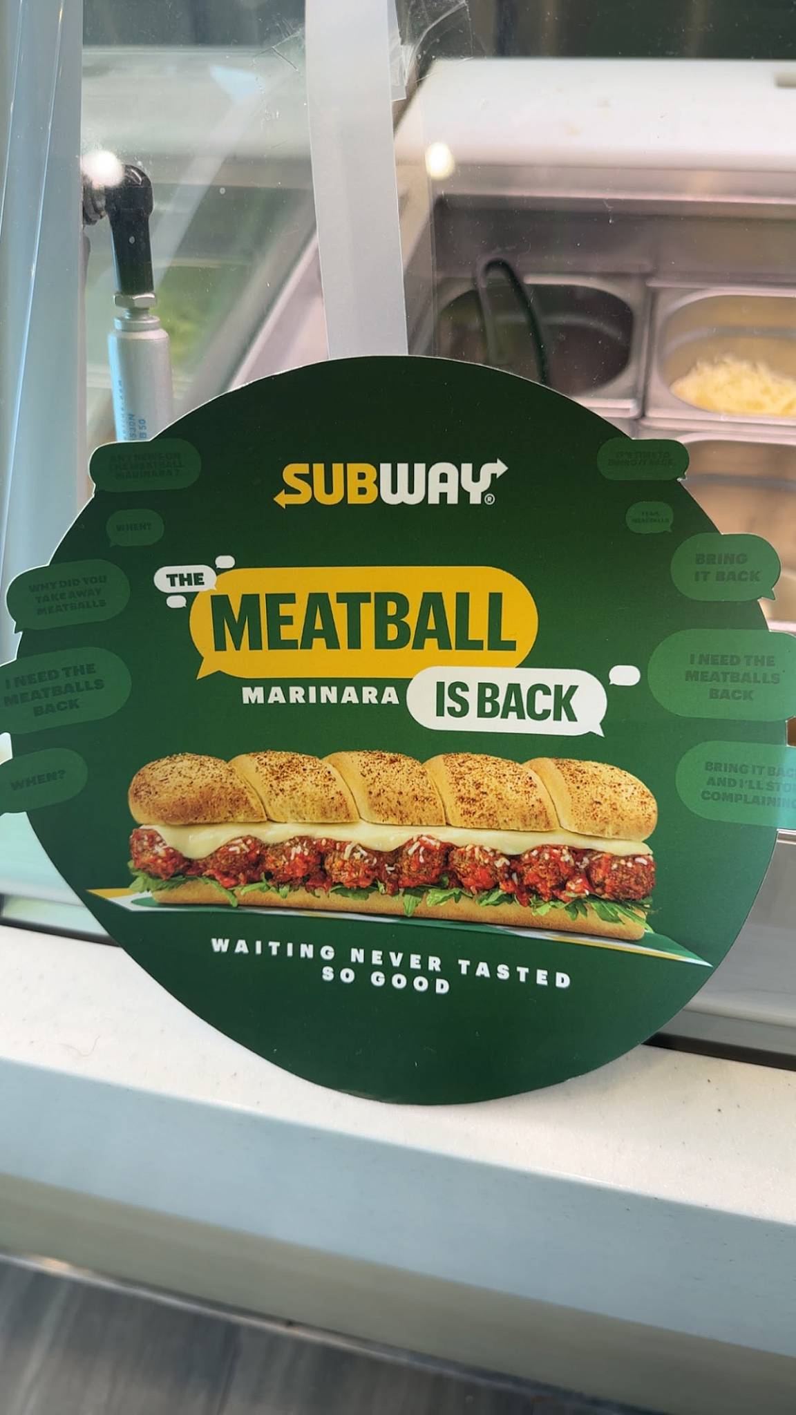 Subway меню