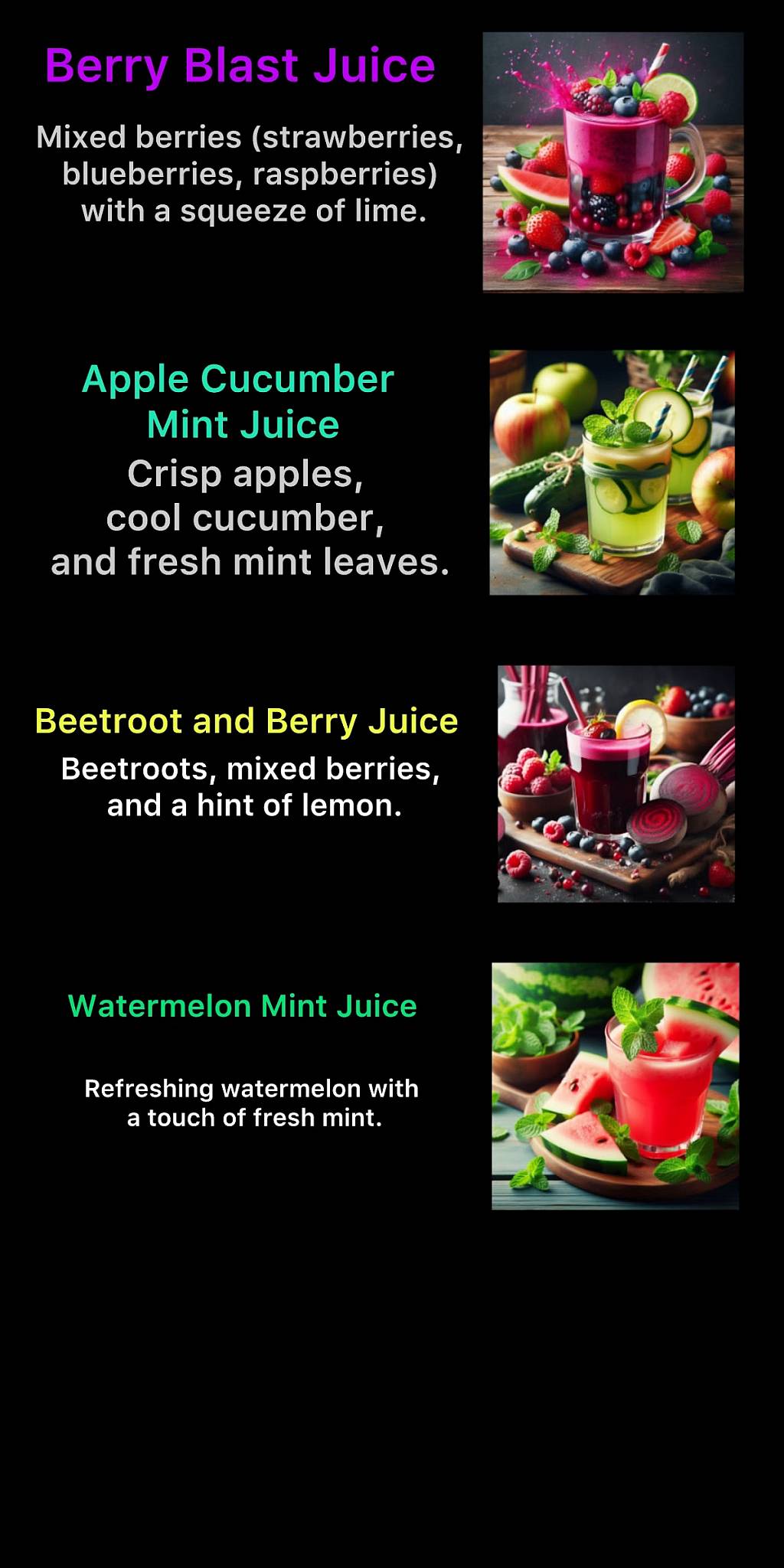 Fresh Delish Cafe меню
