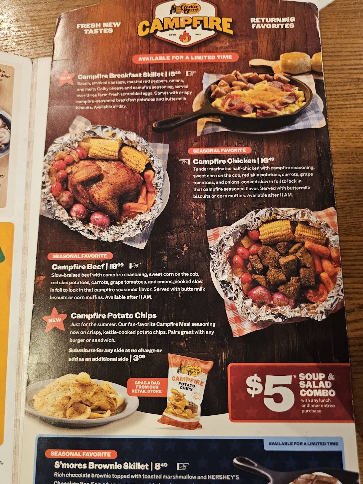 Cracker Barrel Old Country Store меню
