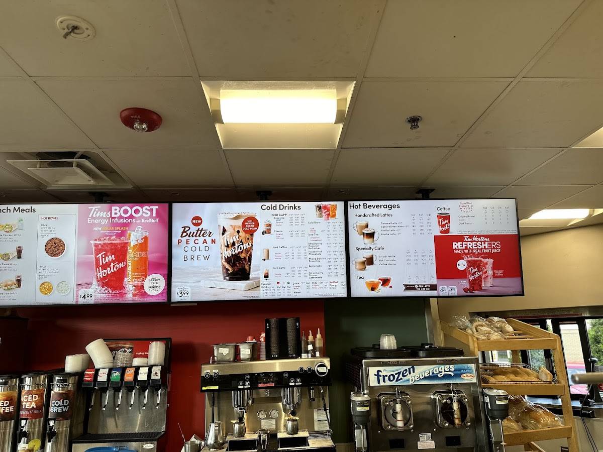 Tim Hortons меню