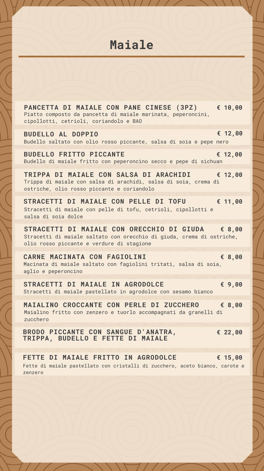 Er Yue - Ristorante cinese Rome меню