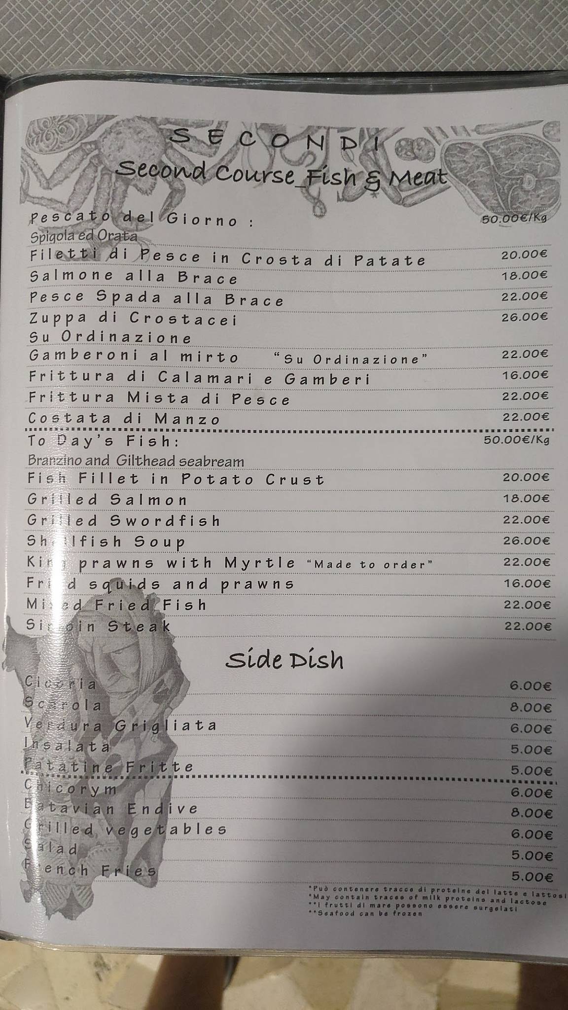 Ristorante Shardana меню