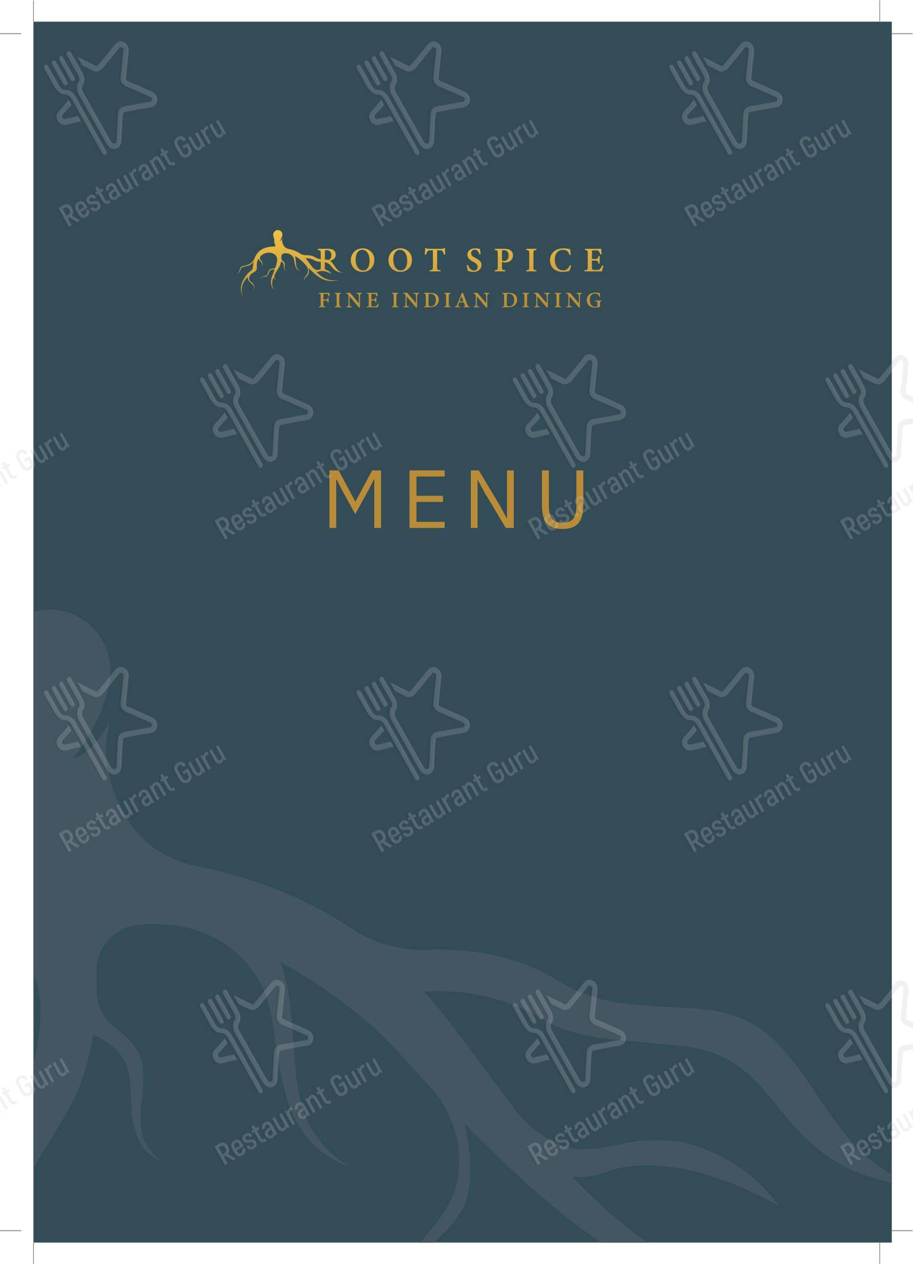 Меню ресторана Root Spice в Бате