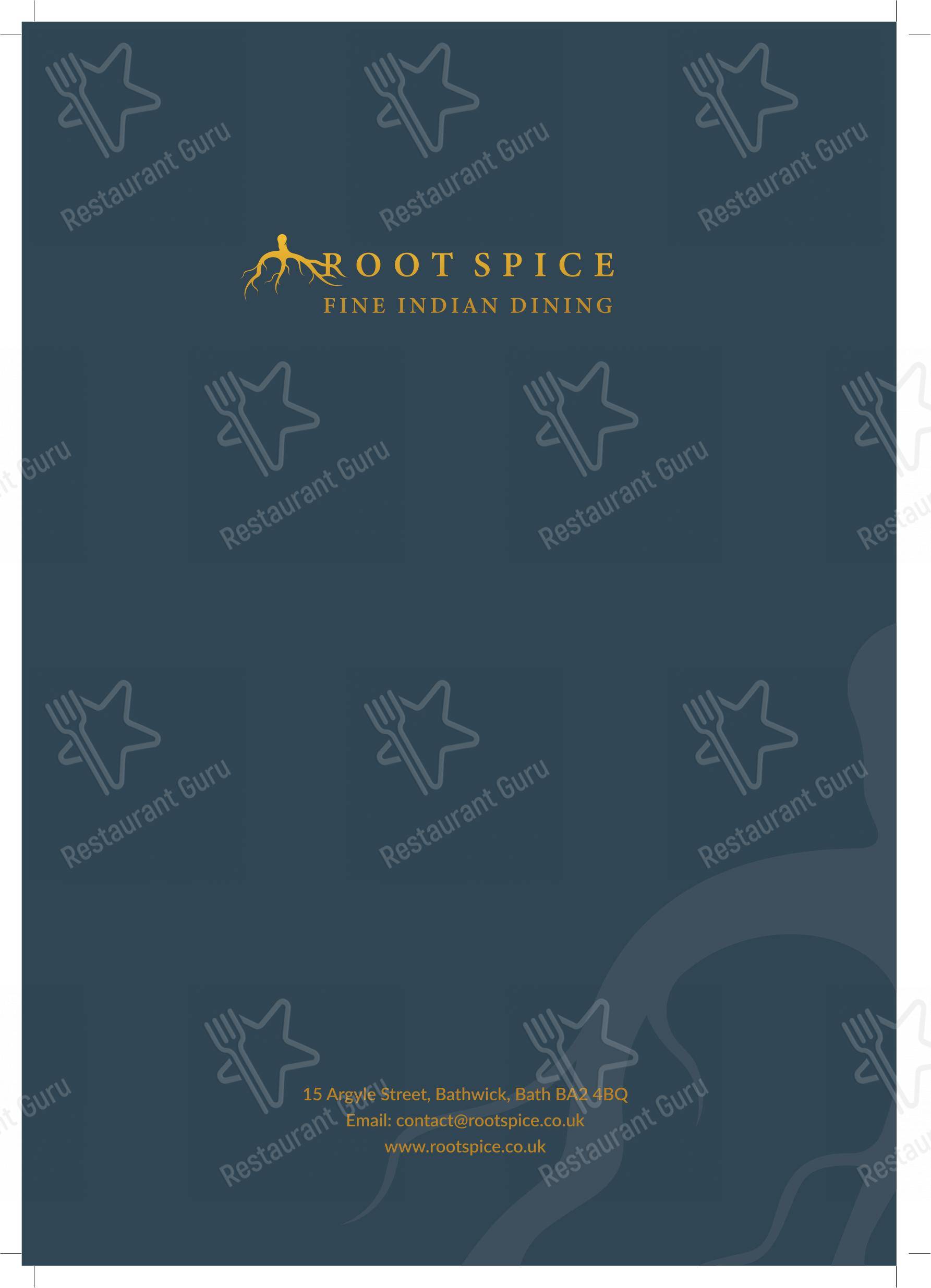 Меню ресторана Root Spice - Детское