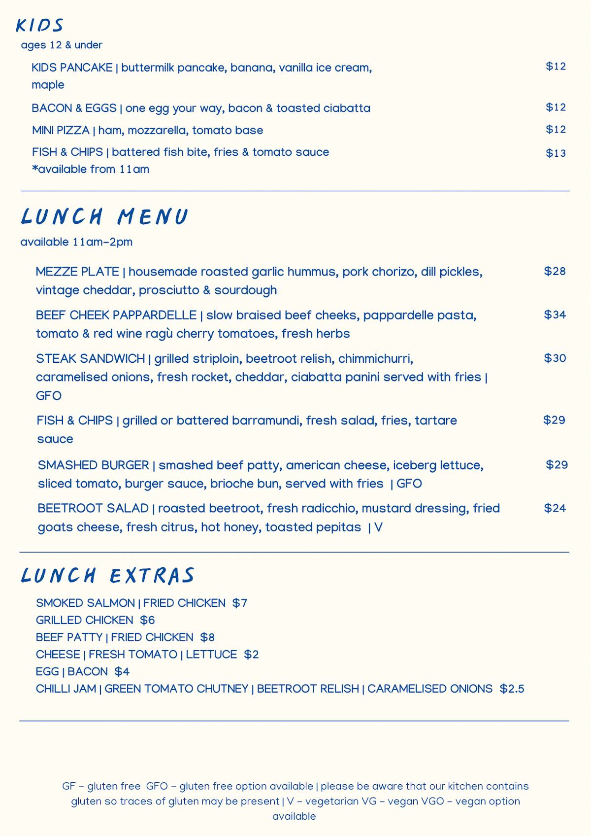 Rowdy’s Cafe Rockingham меню