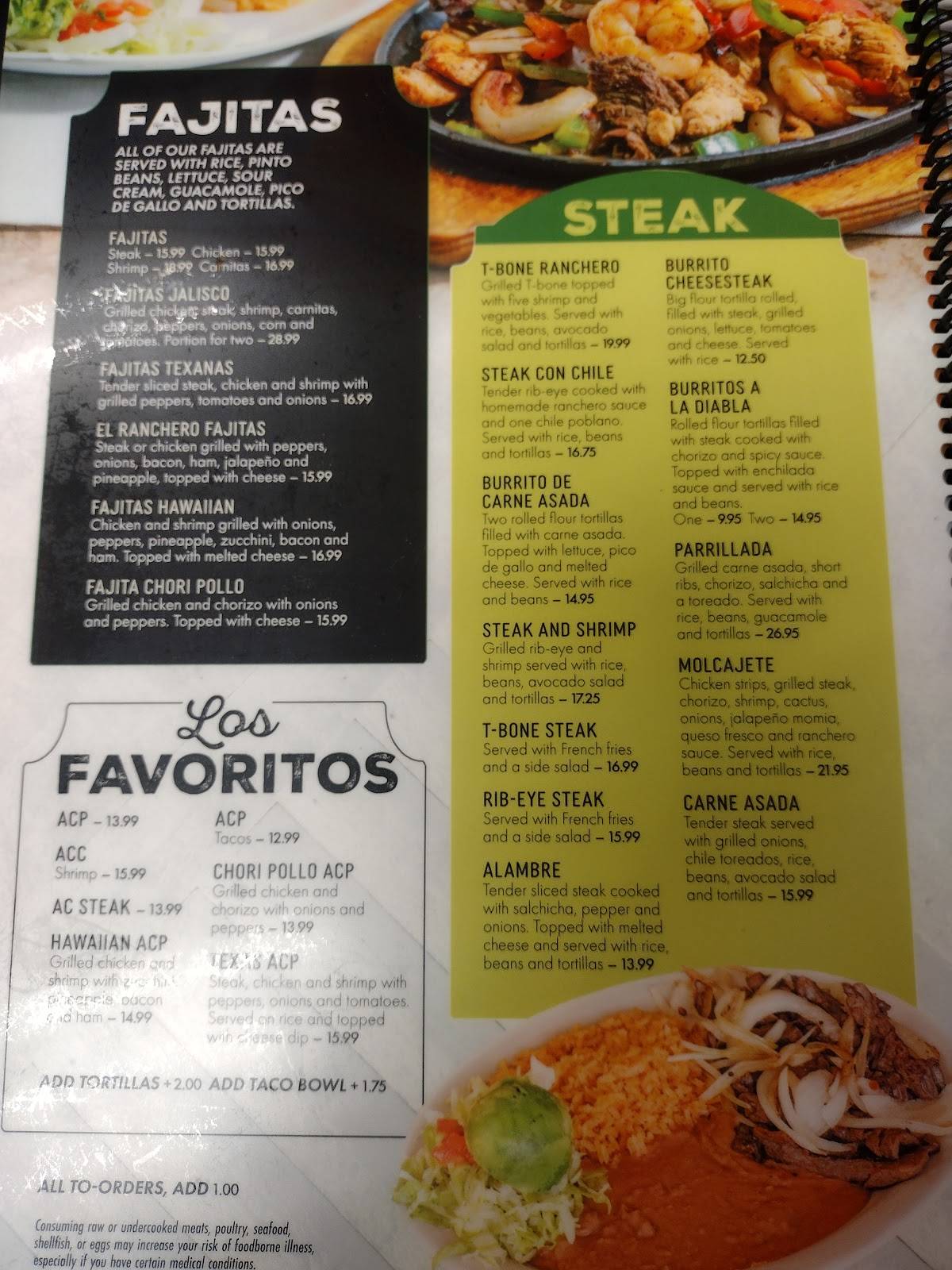 El Ranchero Mexican Restaurant меню
