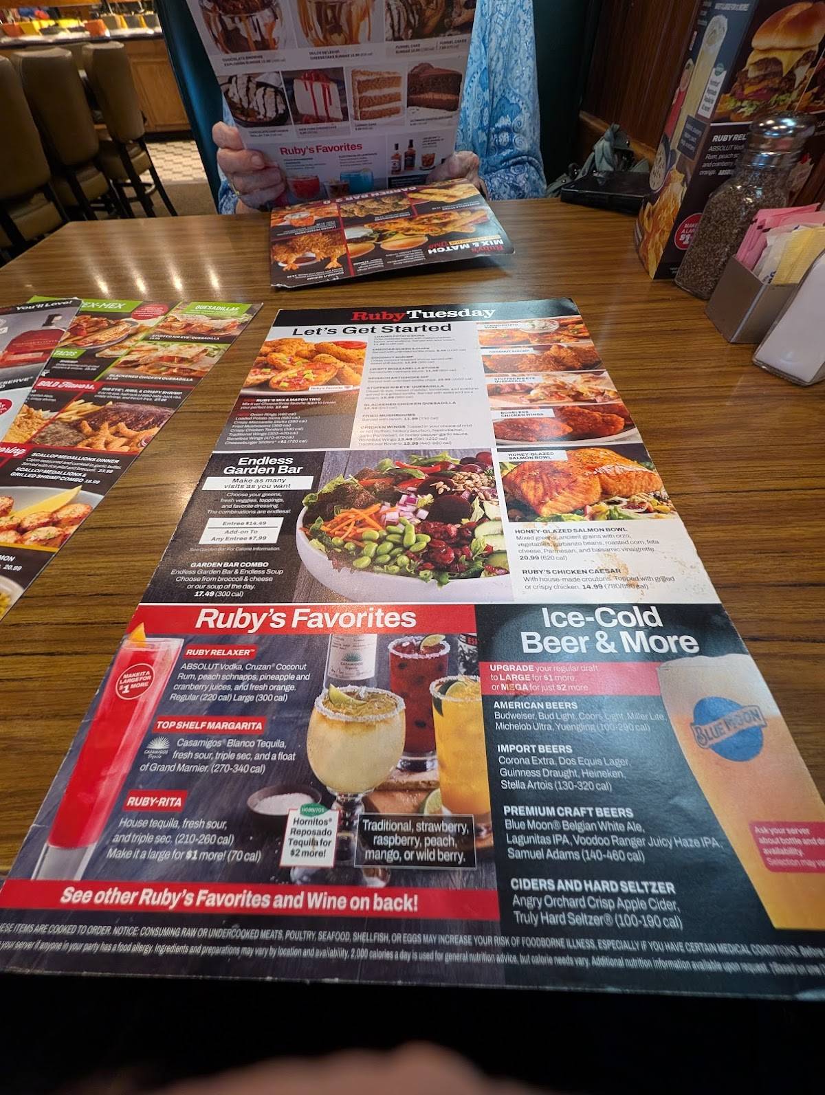 Ruby Tuesday меню