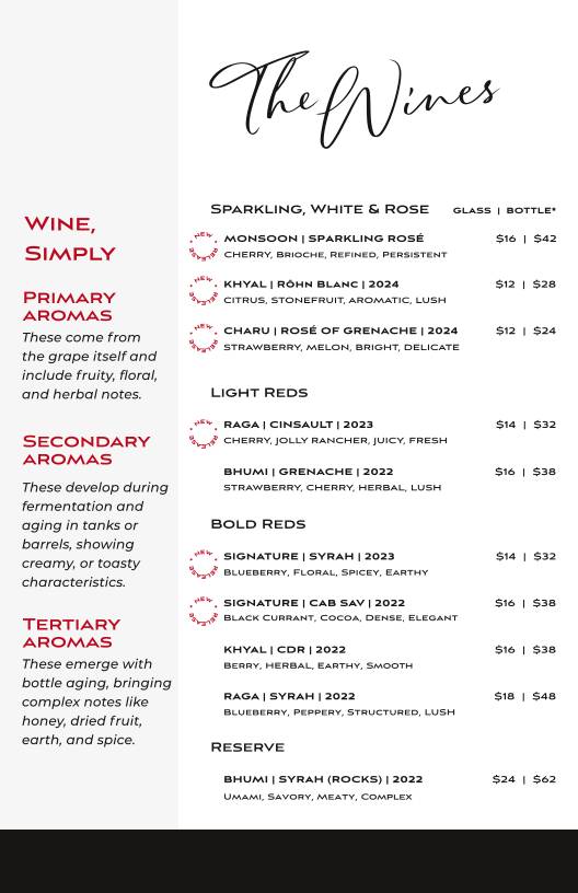 SAMĀ CELLARS меню