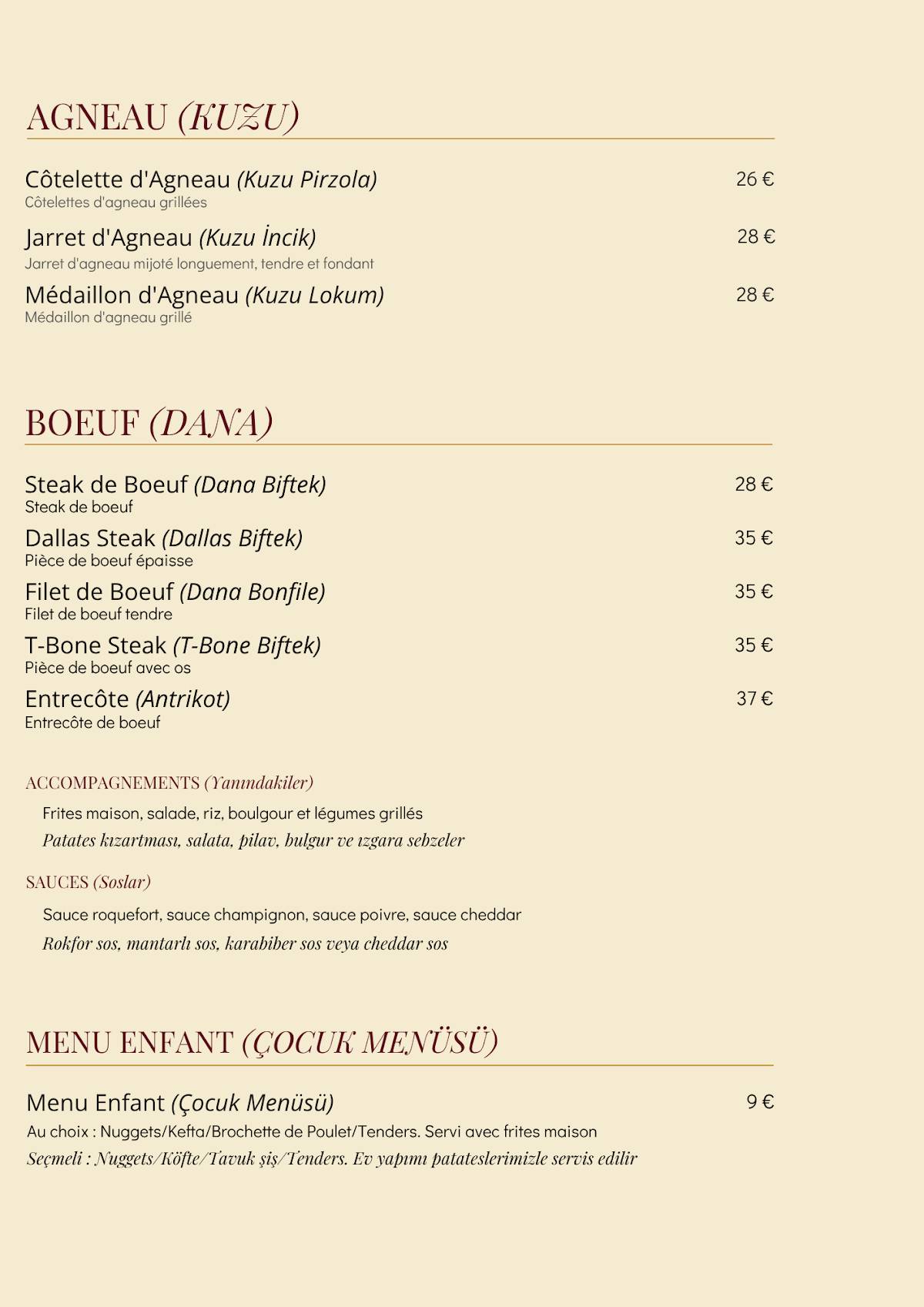 SARAY GRILL меню