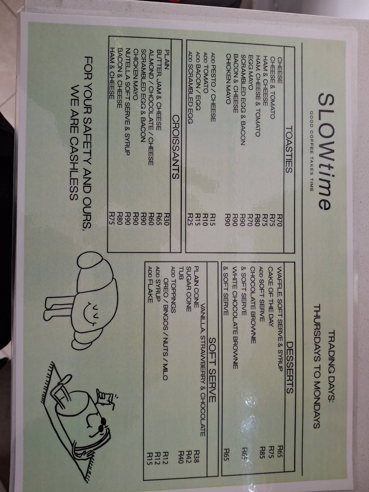 SLOWtime меню