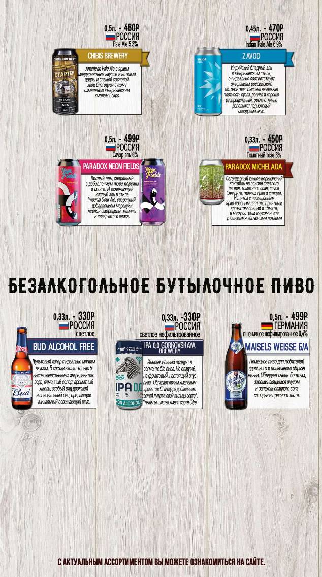 Beer House меню