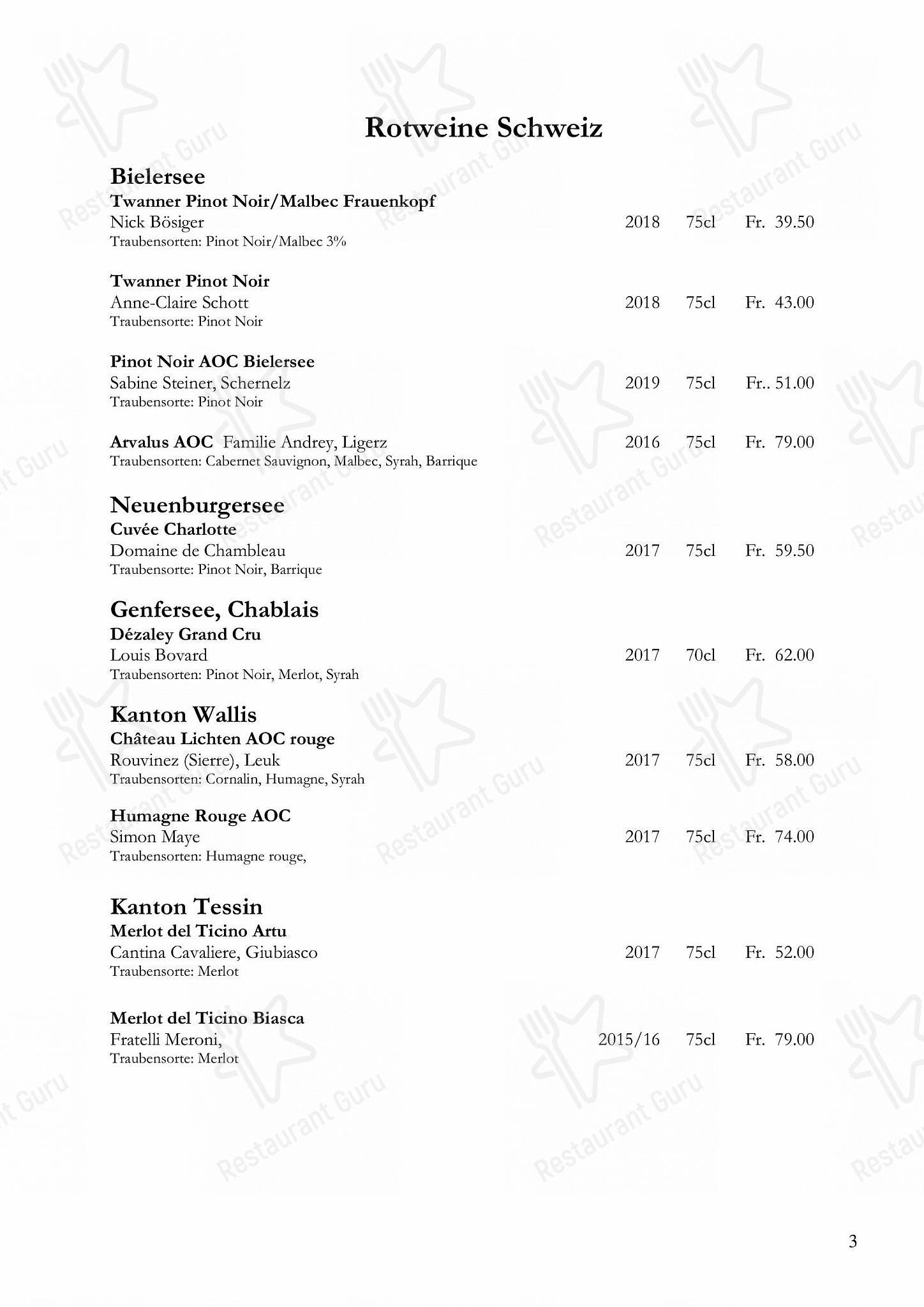 Restaurant Hotel Seeblick в Мёригене - OUR MENU