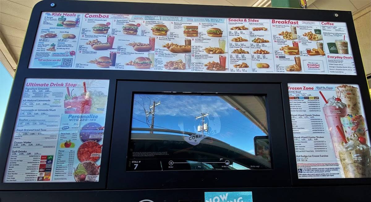 Sonic Drive-In меню