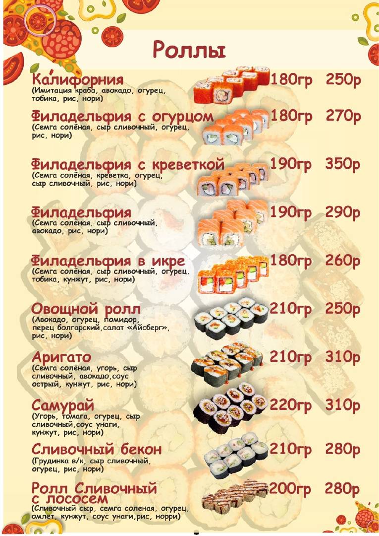 ПиццеМания меню