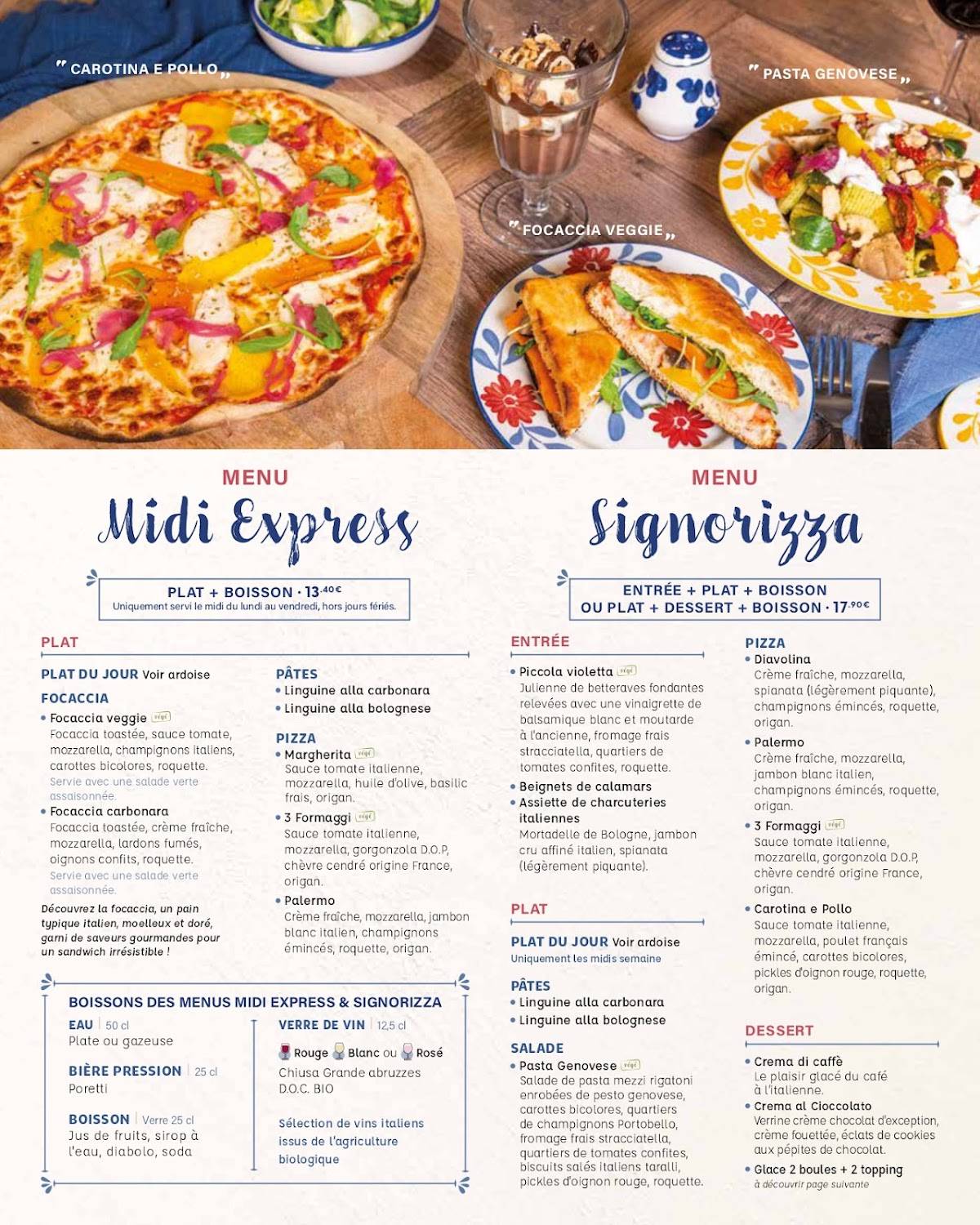Signorizza Rivesaltes меню