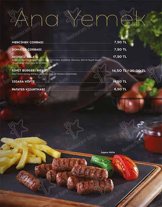 Simit Sarayı меню