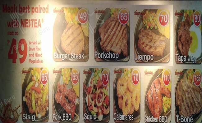 Sizzlers меню