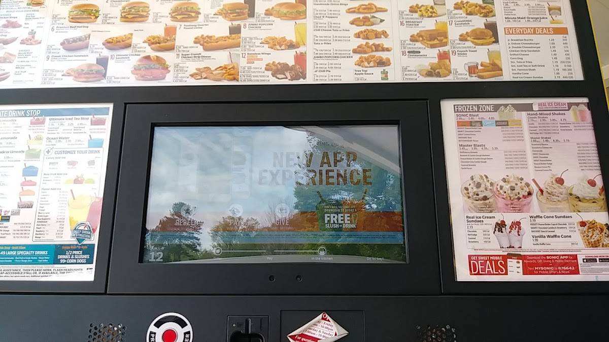 Sonic Drive-In меню