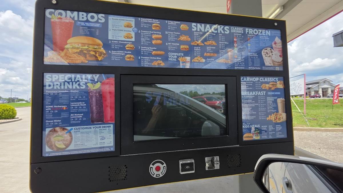 Sonic Drive-In меню
