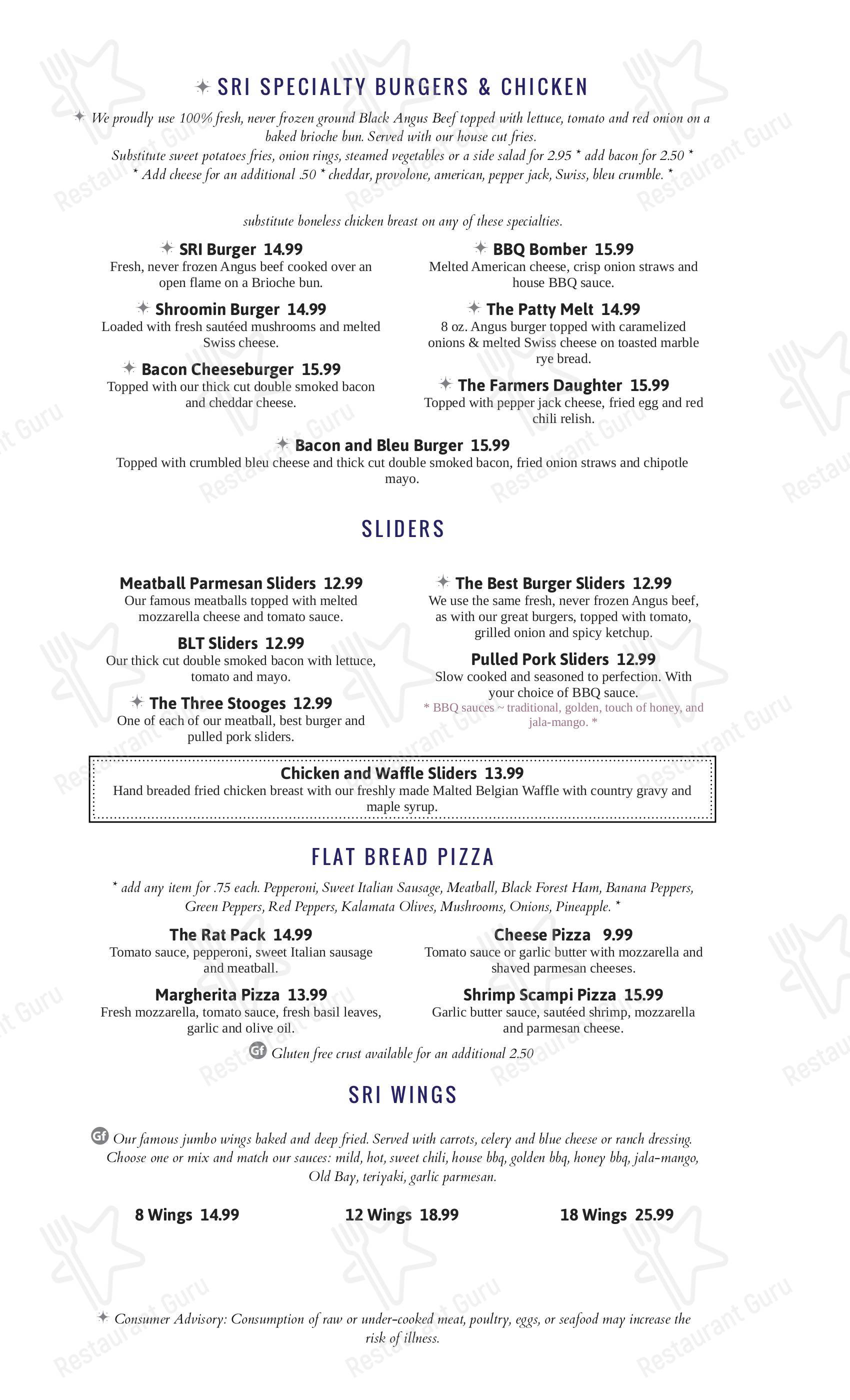 South Riding Inn в Юге Райдинг - Меню напитков
