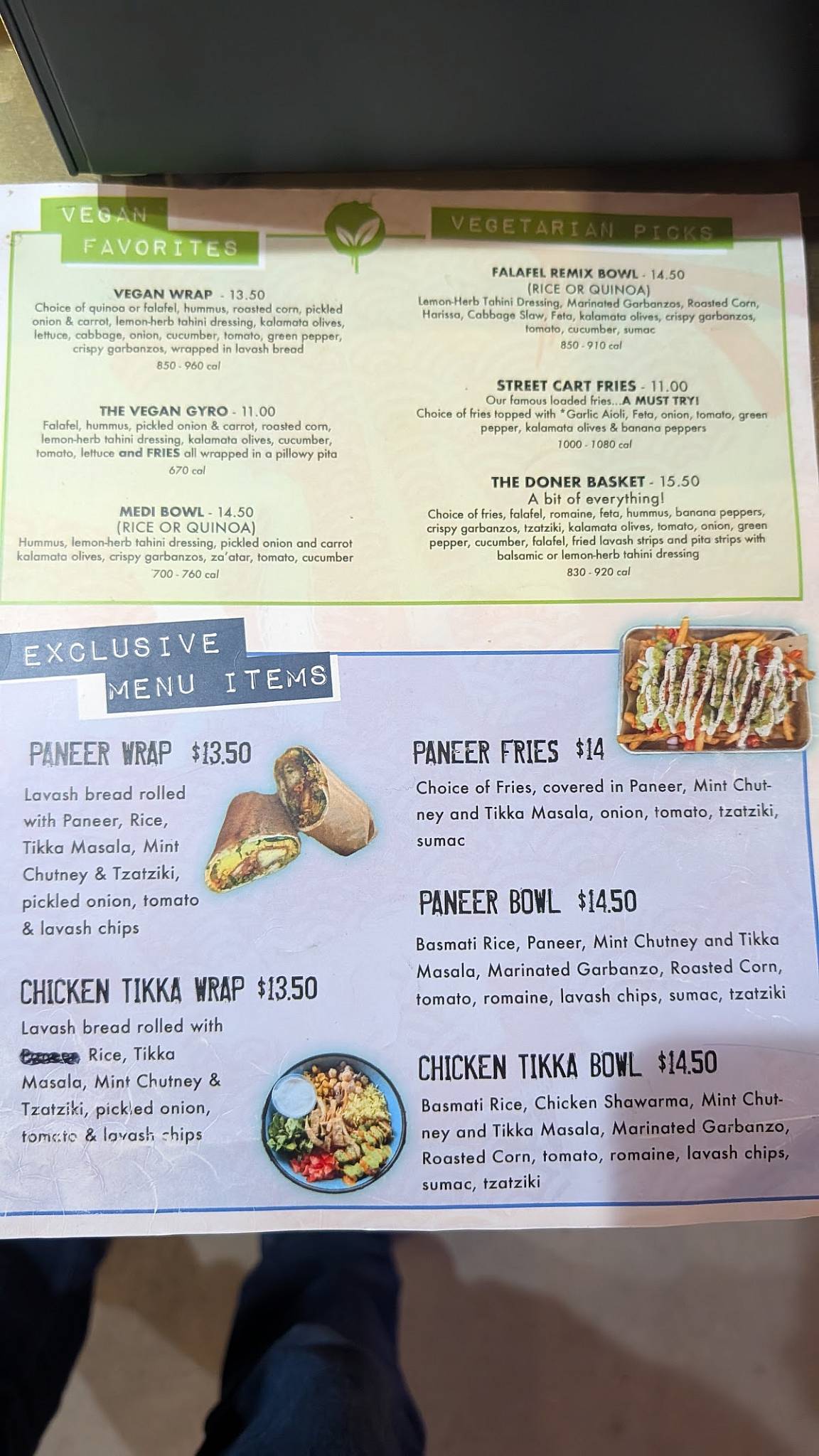 Spitz Mediterranean Street Food меню