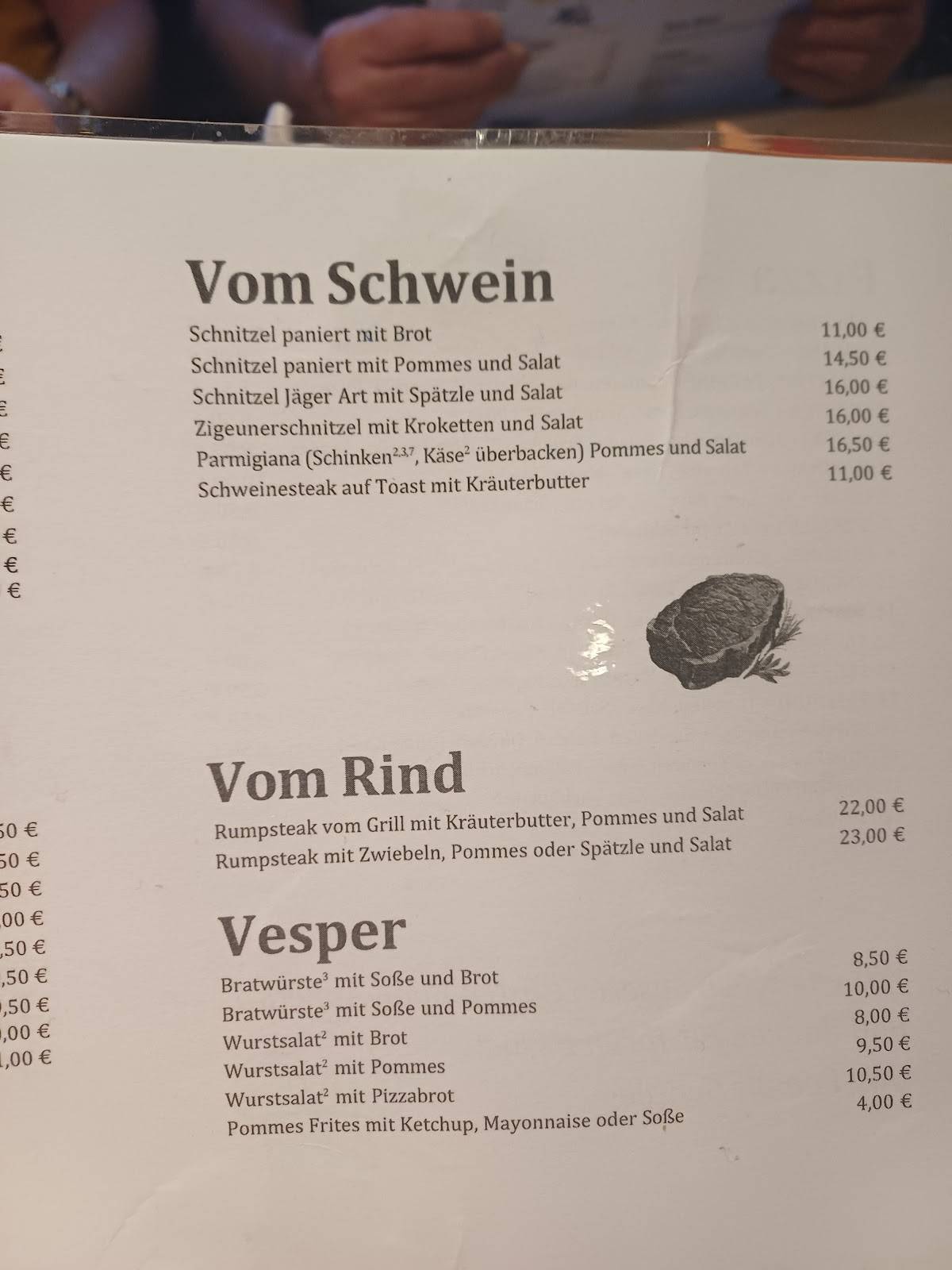 Sportgaststätte MFV меню