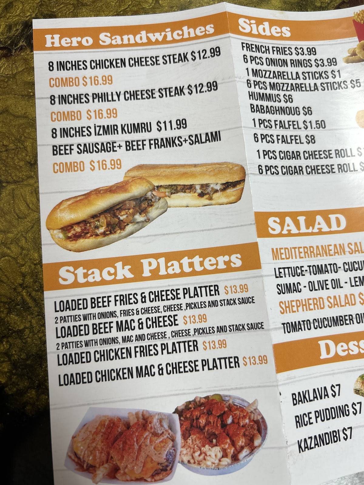 Stack Burger меню