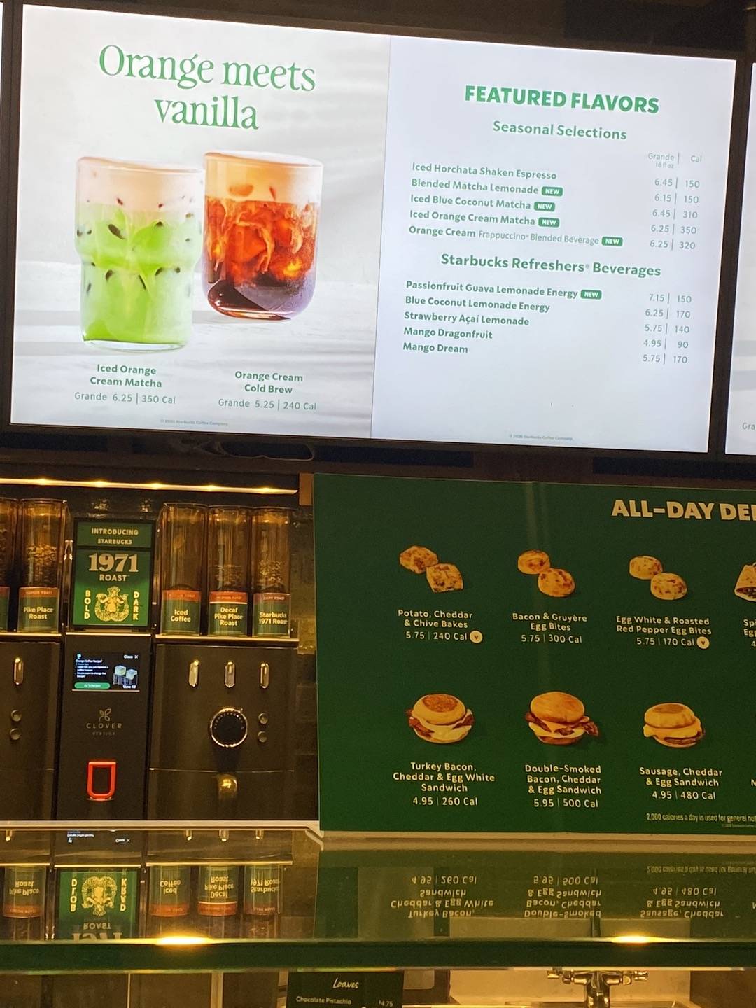 Starbucks Coffee Company меню