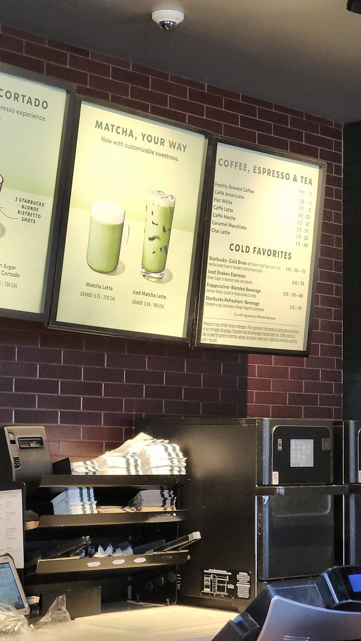 Starbucks меню