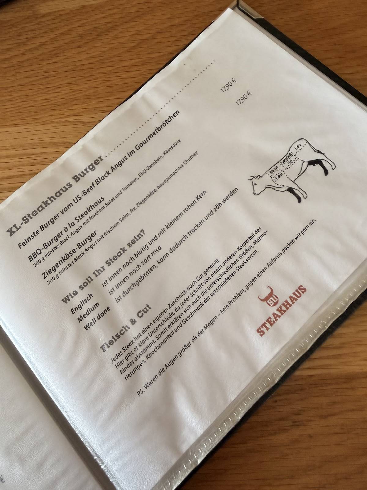 Steakhaus Radebeul меню