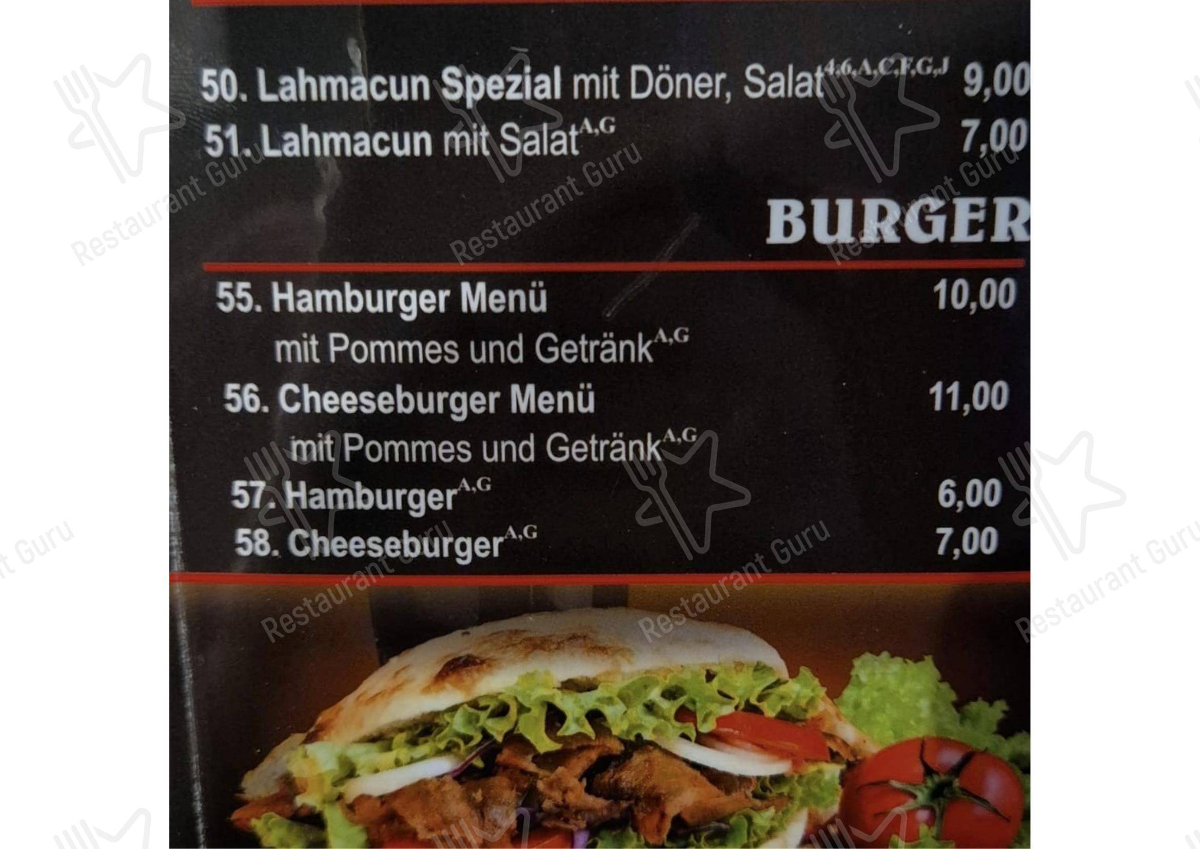 Stern Kebap в Рангендингене - Меню