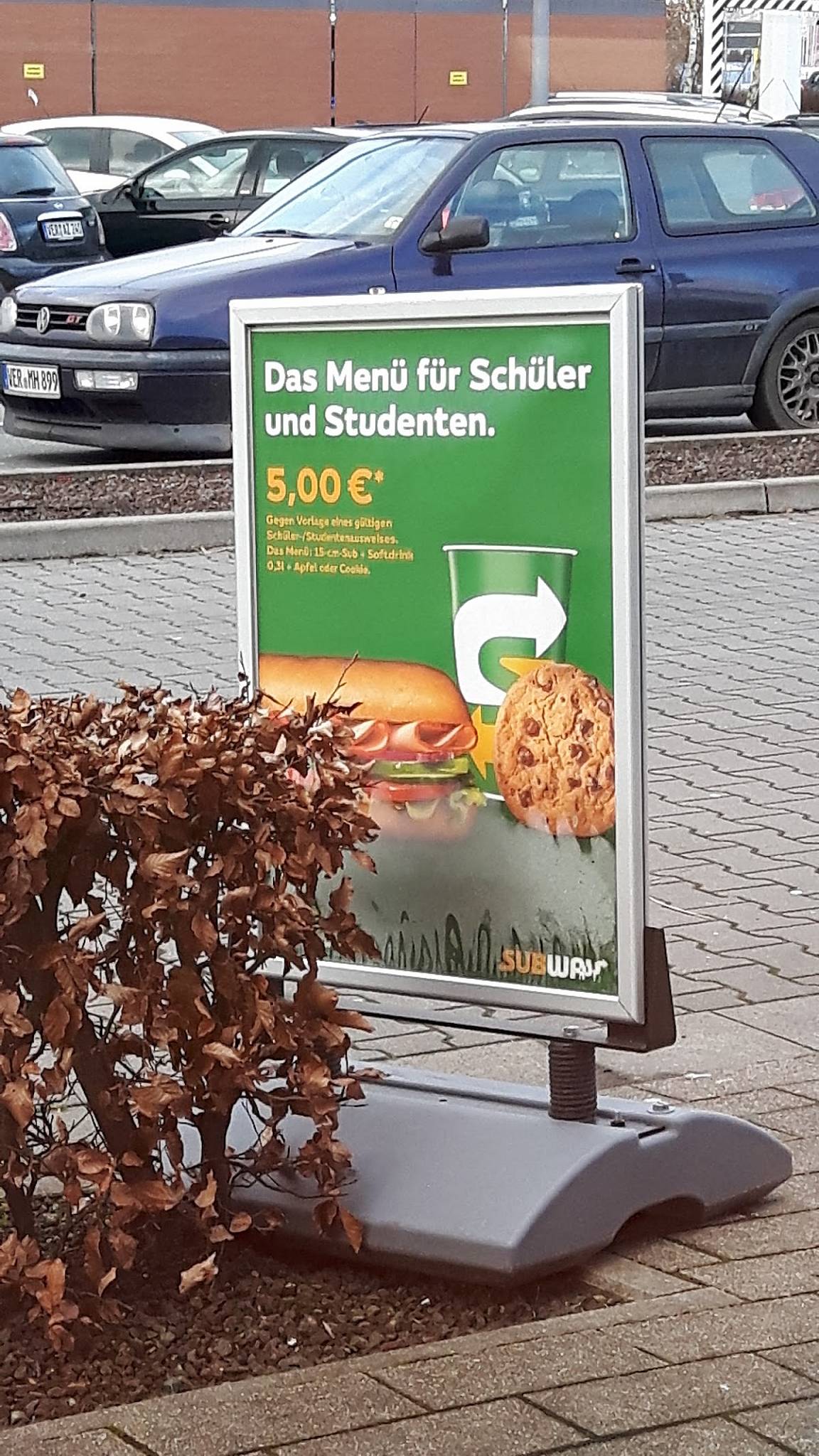 Subway меню