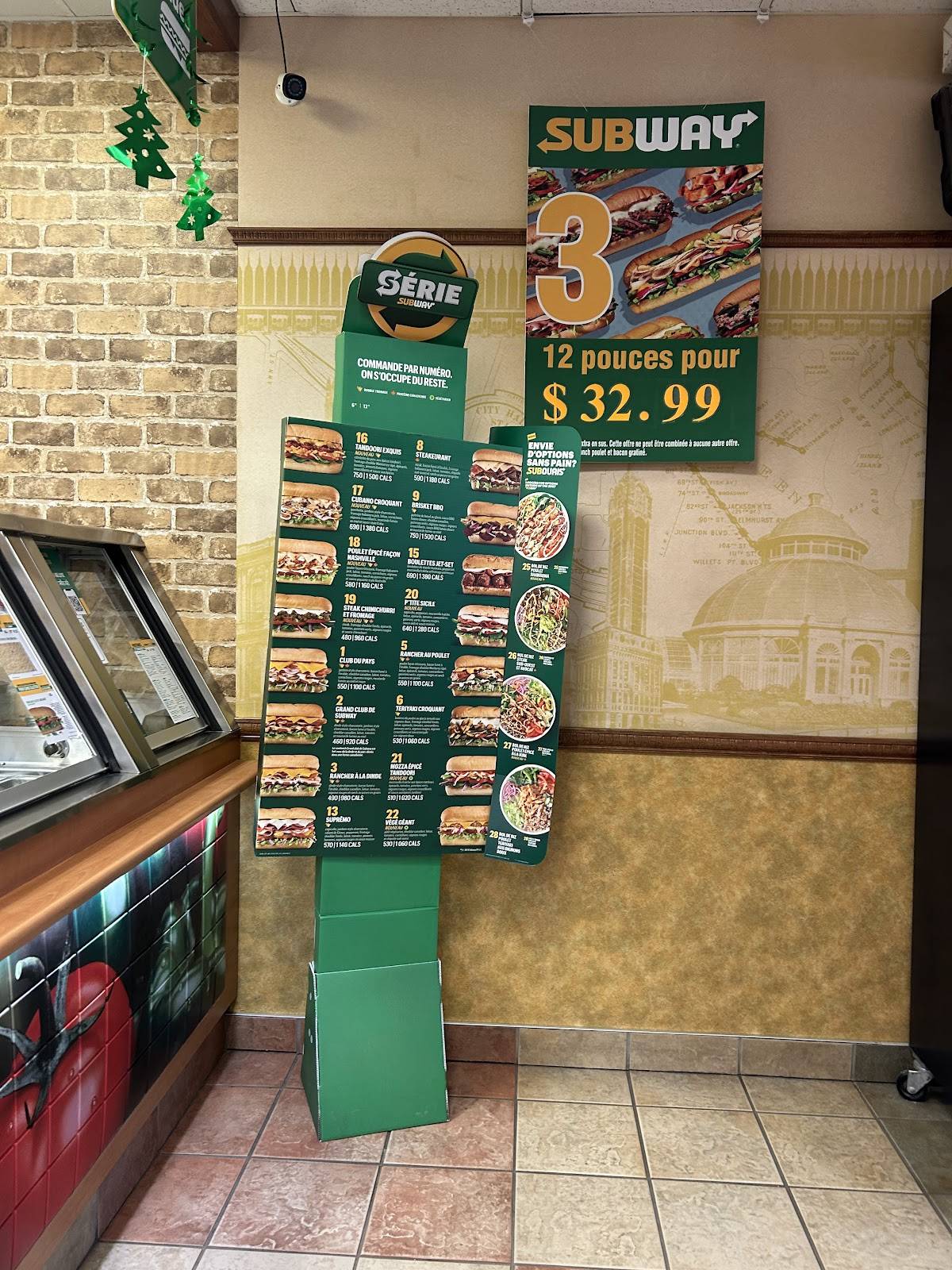 Subway меню